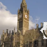 Greater Manchester Fire Thick Smoke Blankets Sky, Emergency Response