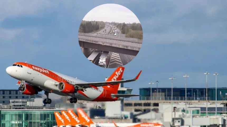 M56 crash blocks motorway near Airport Manchester 2026