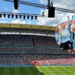 Man City Women Parade First WSL Trophy in Dagenham Celebration