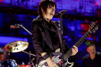 Joan Jett rocking Manchester's stage in July