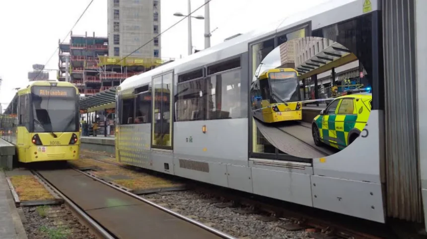 Market Street tram incident Manchester city centre cordon