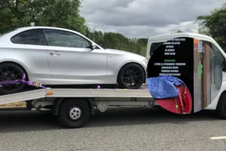 Driver Arrested Following BMW and Lorry Collision