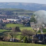 Greenfield blaze 45 homes evacuated, Tesco closed then reopened