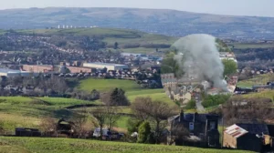 Greenfield blaze 45 homes evacuated, Tesco closed then reopened