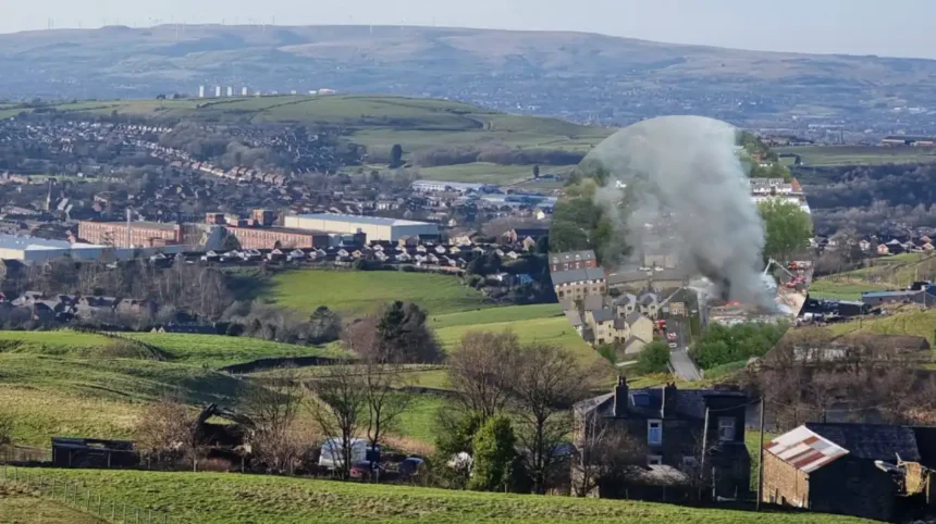 Greenfield blaze 45 homes evacuated, Tesco closed then reopened
