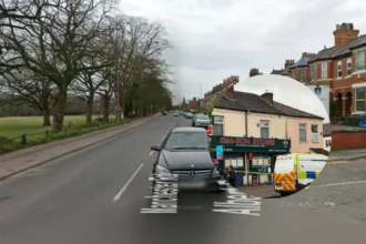 Armed police Walkden Cordon in place on Manchester Road