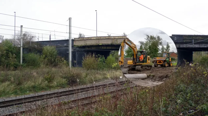 Golborne Rail Station Work Starts Opening for Wigan Town